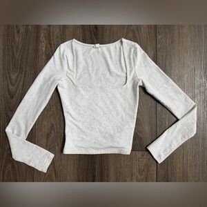 Garage Addison Long Sleeve Square Neck Shirt - XXS